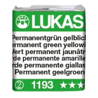 Aquarellfarbe Permanentgrün gelblich [1193], Lukas Aquarell 1862