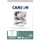 Canson C à Grain Spiralblock, DIN A4+, 30 Blatt, 125 g/m²