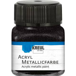 Acryl-Metallicfarbe Schwarz, 20 ml