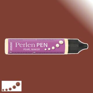 JAVANA TEXTIL Perlen Pen Braun 29 ml