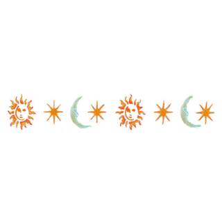 Motiv-Schablone Sonne, Mond und Sterne 11 x 70 cm