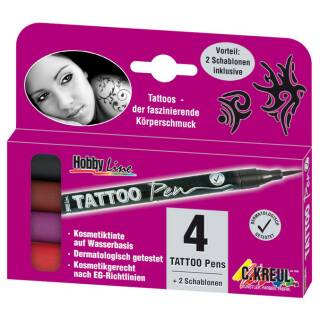 Tattoo Stifte-Set mit 4 Stiften (Tattoo Marker)