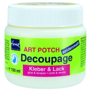 Art Potch Decoupage Kleber und Lack seidenmatt, 250 ml