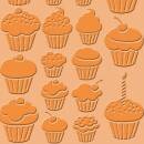 Cuttlebug Embossing Schablone Cupcakes