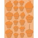 Cuttlebug Embossing Schablone Cupcakes