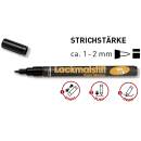 Lackmalstift fine 1-2 mm Schwarz