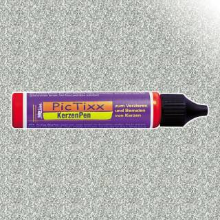 Kerzen Pen, PicTixx, Glitter-Silber 29 ml