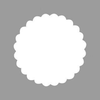Motivlocher Kreis mit Zierrand - Größe: 3,81 cm, (1 1/2)