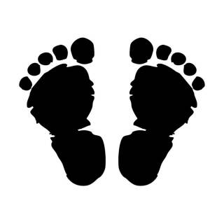 Taufe *Neu & OVP Danksagungskarten Baby Füße 