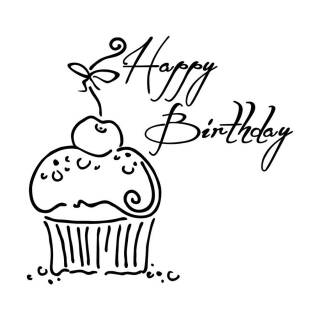 Stempel - Happy Birthday Muffin
