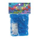 Rainbow Loom® Gummibänder Ozeanblau Jelly