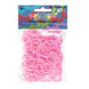 Rainbow Loom® Silikonbänder Glitzer Pink