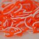 Rainbow Loom® Silikonbänder Orange-Weiss