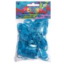 Rainbow Loom® Silikonbänder Metallic Blau