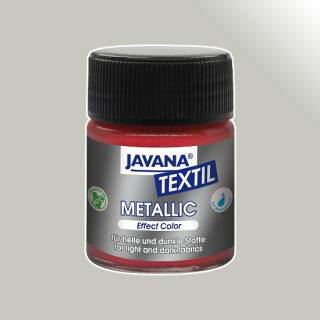 Stoffmalfarbe Metallic "Silber", 20 ml, Javana