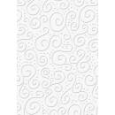 Bastelkarton geprägt, Milano, A4, 220g, weiß
