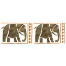 Dekor-Schablone XL Elefanten 22 x 67 cm