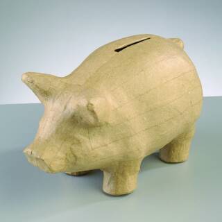 PappArt Figur Spardose, Schwein, 16,5 x 8 x 10 cm