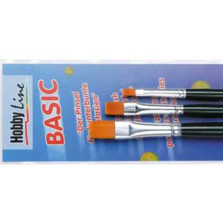 Pinselset BASIC 3 Pinsel flach