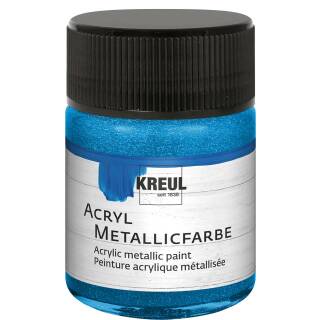 Acryl-Metallicfarbe Blau, 50ml