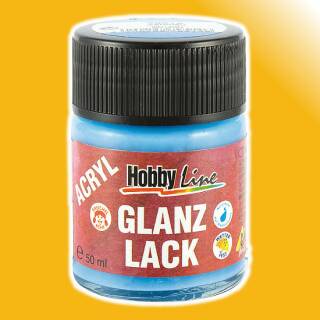Acryl-Glanzlack Dunkelgelb, 50 ml