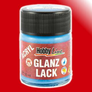 Acryl-Glanzlack Rot, 50 ml