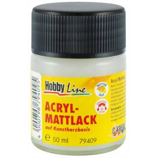 Acryl-Mattlack, transp. auf Kunstharzbasis, 50 ml
