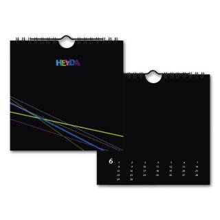 Kreativkalender, immerwährend, 21,5 x 24 cm, schwarz