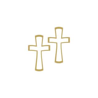 Sticker Kreuz, gold