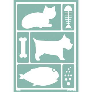 Softschablone Katze / Hund / Fisch
