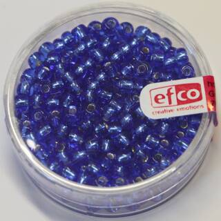 Rocailles mit Silbereinzug, blau, 3,5 mm