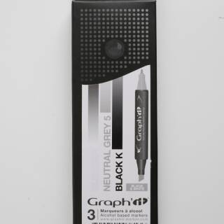 Graph It Alkohol Marker 3er Set - Black & White