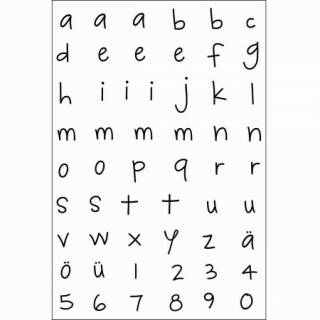 Clear Stamps, Alphabet Kleinbuchstaben, 55 - teilig