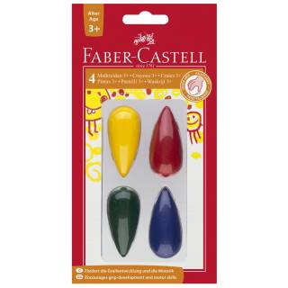 FABER-CASTELL Wachsmalbirnen, farbig sortiert, 4er