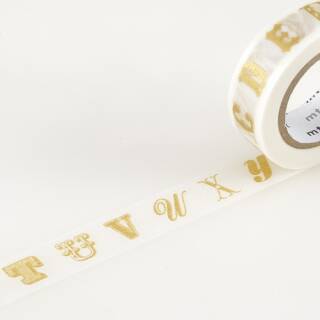mt masking tape - alphabet gold