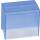 Karteibox A8 gefüllt blau transparent