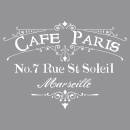 Schablone Café Paris, 30,5x30,5cm