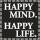 Motiv-Label "Happy Mind. Happy Life"