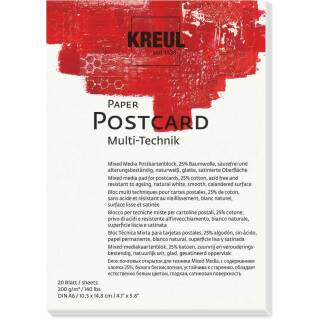 KREUL Paper Postcard 20 Blatt 300 g/m², DIN A6